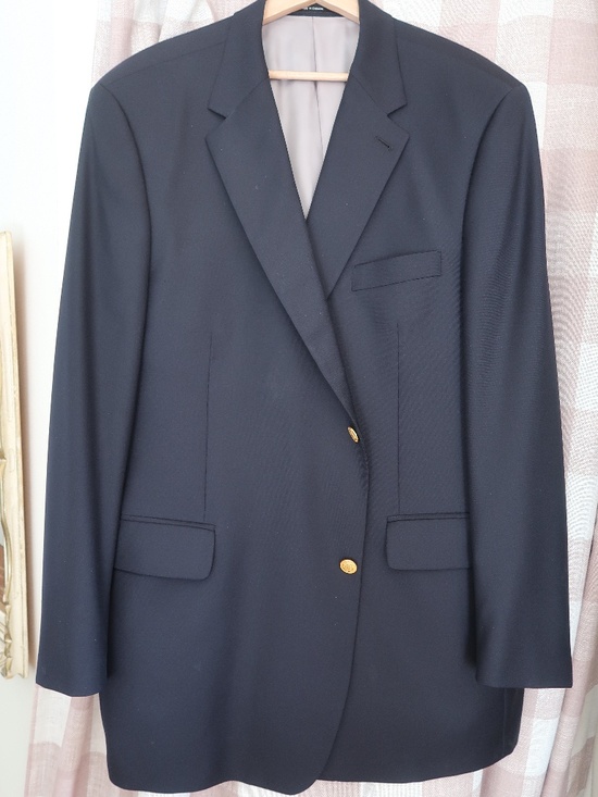 Umberto Tailors Other - Old Money Empire Navy Blazer with Gold Buttons - VBC Super 110s Wool